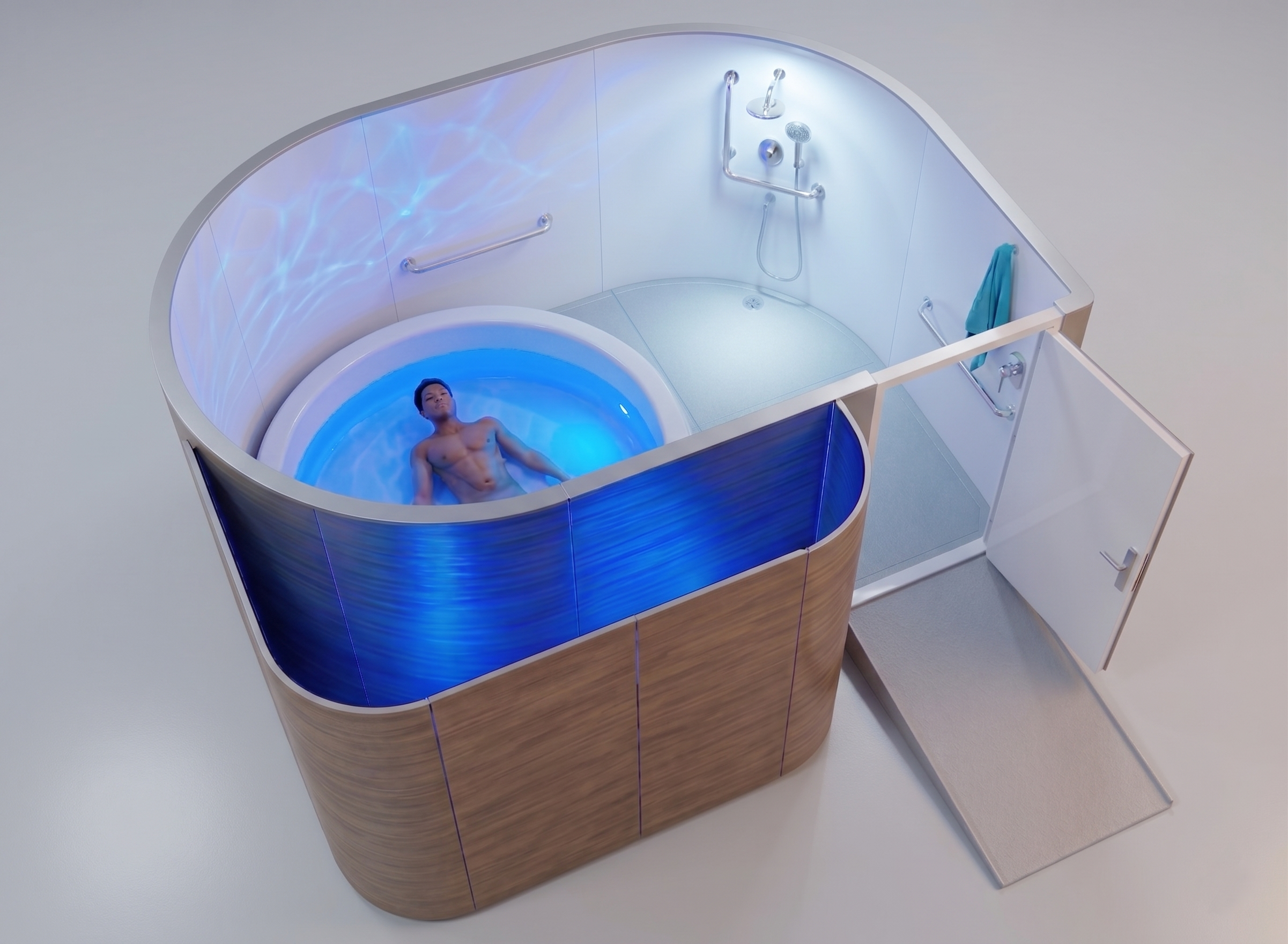 Open-pool rapid-deployment unit, ready for crisis-site installation